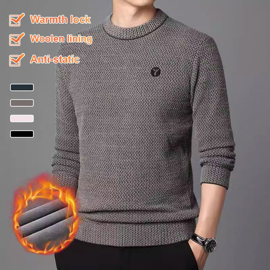 🎁Hot Verkauf 49% OFF⏳Herren warm gefüttert Crewneck Top🎁Ideal Geschenk